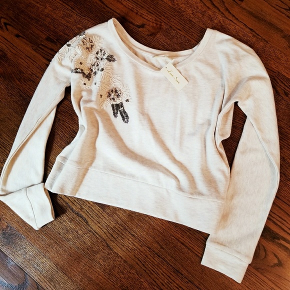 Anthropologie Tops - Anthropologie NWT Love Sam Beige Pullover